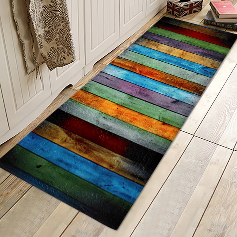 Wood Grain Printed Floor Mat Rug Carpet Carpet Shaggy Soft Doormat kitchen Carpet Mats Living Rooms Door Mats Entrance Decor