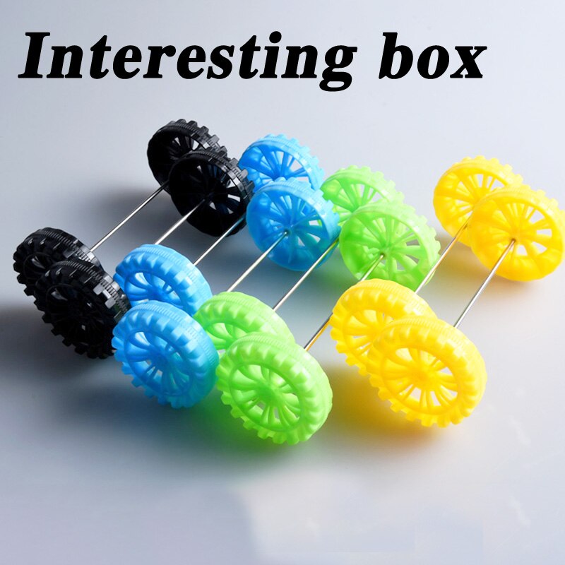 DIY technology production toy model accessories rubber plastic wheels stainless steel axle set multiple specifications