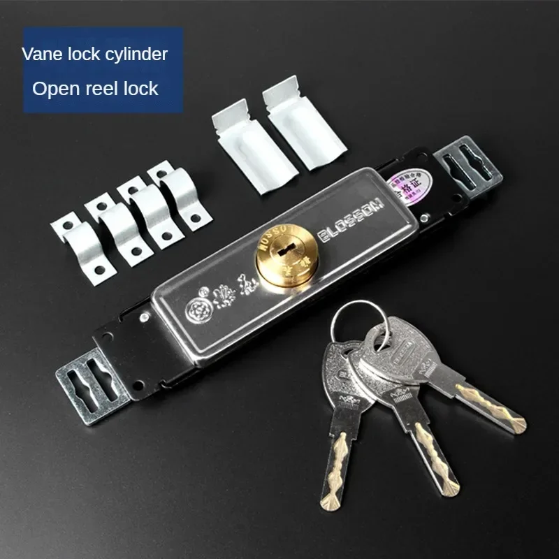 Solid Brass Deadbolt Door Lock with Cross Key Anti-theft Security for Roller shutter door Lock: Greyish Brown