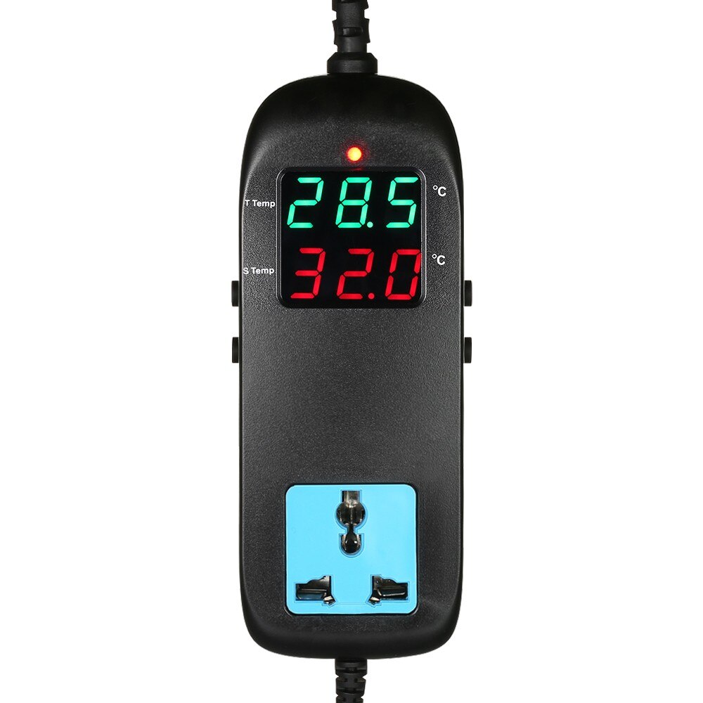 Electronic Thermostat LED Digital Display Breeding Temperature Controller Thermocouple Thermostat with Socket AC 90V～250V