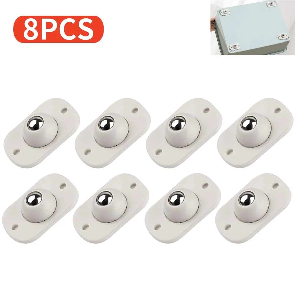 Lot De 4 Roulettes Adhésives Pivotantes 360° - Pour Rangement De Canettes - Noir