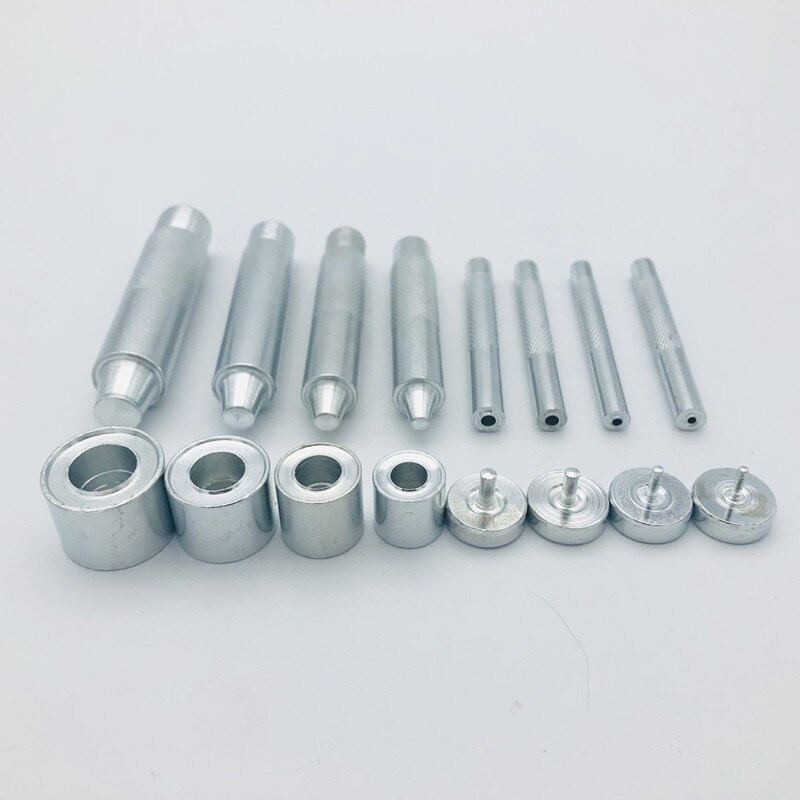 1 Set Handgemaakte Metalen Oogjes Mold Tool 4-14Mm Oogjes Tool Grommet Installatie Carbon Staal Diy Lederen Oogje tool Accessoires