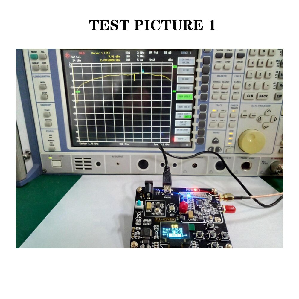 Maxgeek 35MHz-4400MHz RF Signal Generator ADF4351 Modul fegen Frequenz Generator PLL Mit Oled-Anzeige