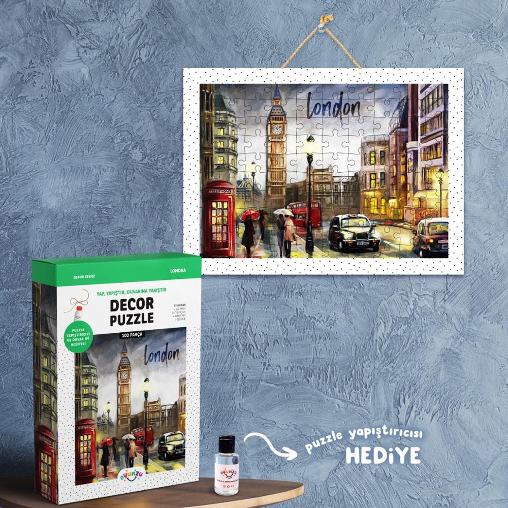 Decor Puzzel Londen 100 Pcs, Puzzel Voor Volwassenen En Kinderen, Lijm En Rop Te Hangen Gratis