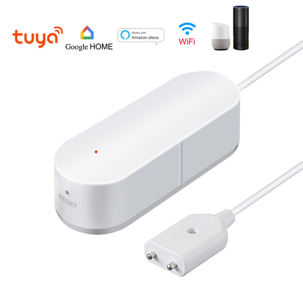 Smart Wifi Water Leak Sensor Water Leakage Intrusion Detector Alert Water Level Work with Tuya App Alexa Google Home