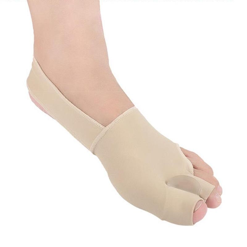 Calcetines correctores de juanete de nailon elástico, Protector de Hallux Valgus, separador de dedos, suministros ortopédicos, herramienta para el cuidado de los pies, 2 uds.