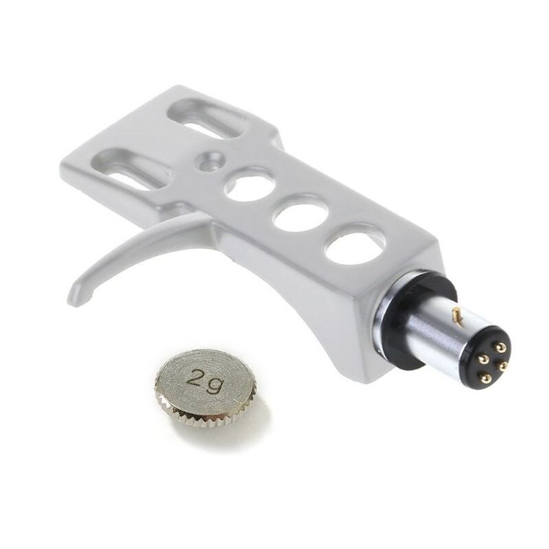 Draaitafel Headshell Mount Lp Phono Cartridge Vervanging Fonograaf Hoofd Houder 24BB: Silver