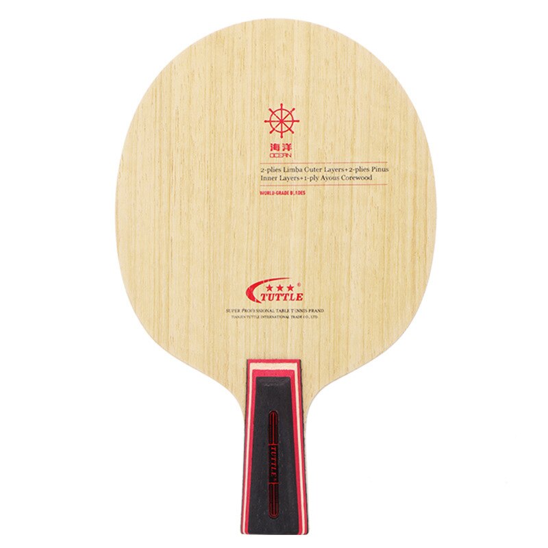 1PC Ping Pong Paddle Blade CS FL Long Short Handle Table Tennis Racket Bat 7 Ply Tung Wood Carbon Fiber Table Tennis Competition: short handle