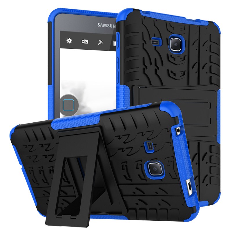 Case for Samsung SM-T280 SM-T285 case T280 TPU+PC Tablet Stand Armore Cover for Samsung galaxy Tab A 7.0 T280 T285 coque: Blue
