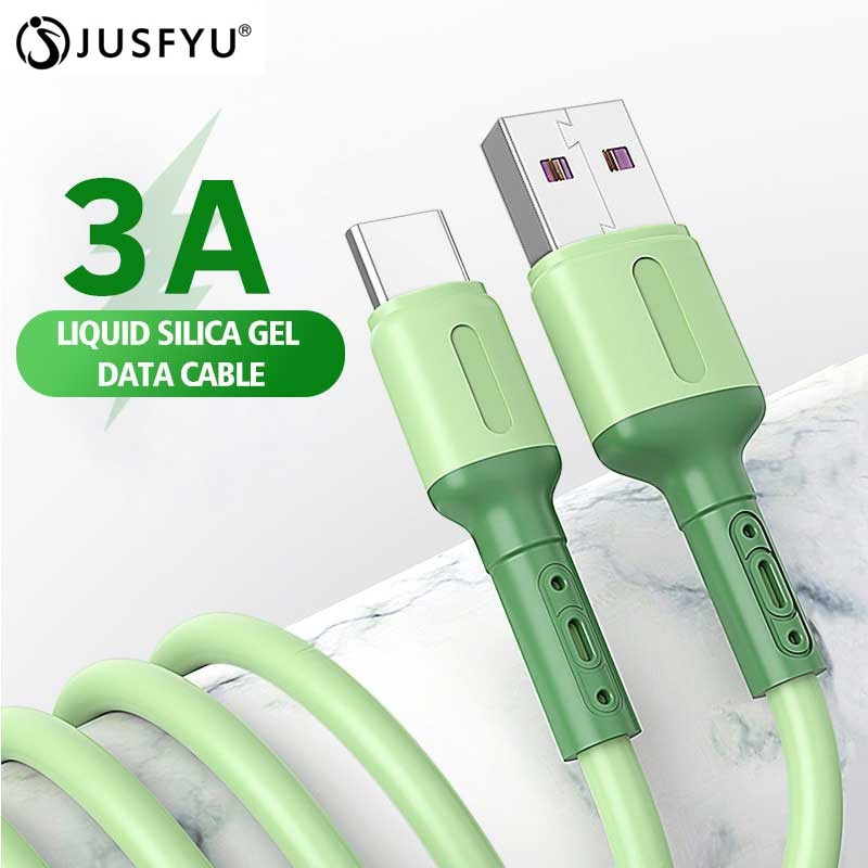 3A Micro Type C USB C Cable For Huawei P40 P30 Pro Liquid Soft Silicone Micro Charger Data Cord Super Fast Charger Charging Wire