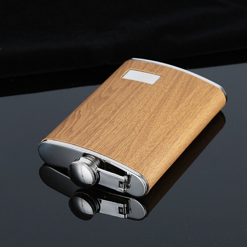 9 Oz En Bois Ensemble de Fiole de Hanche avec 1 Entonnoir et 4 Tasses de Vin de Whisky En Acier Inoxydable Flacon Bouteille Voyage Drinkware pour