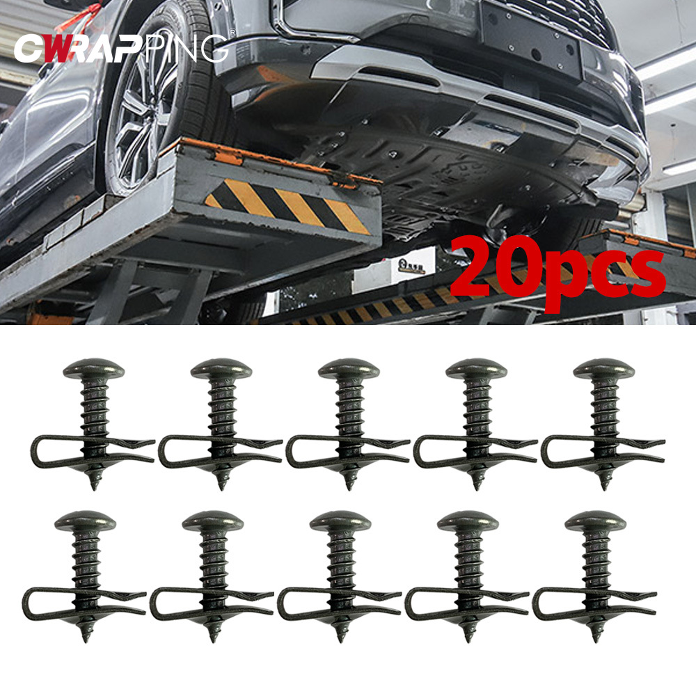 Clip de sujeción para coche, , herramienta de Clip de tornillo de Metal tipo U para bandeja inferior de motor, protector contra salpicaduras, tornillo de parachoques, accesorios para coche
