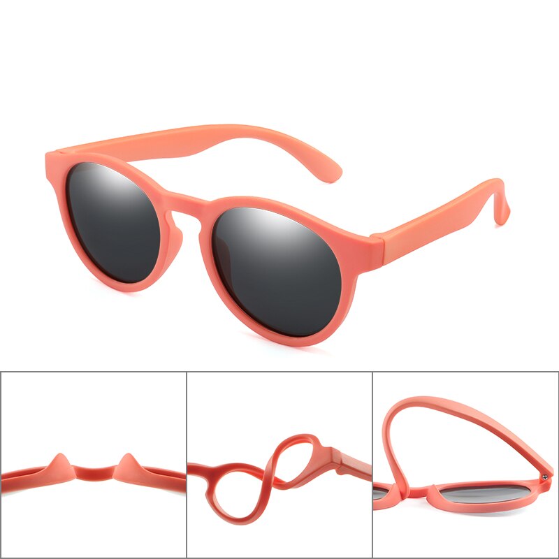 Gafas de sol polarizadas de goma niños TR90 niños niñas espejo Polaroid gafas de sol gafas de seguridad de silicona para niños bebé UV400