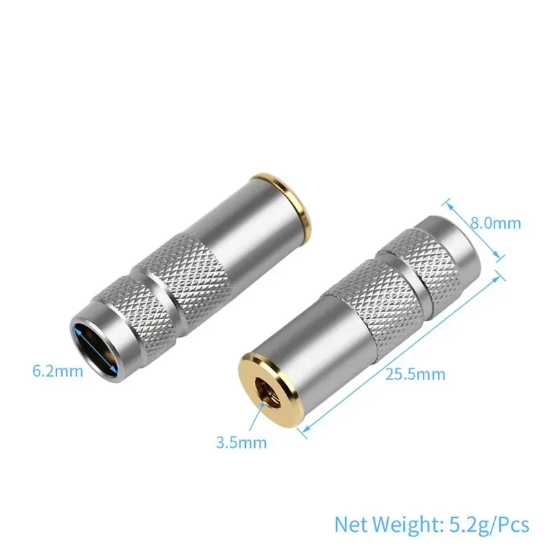 Prise casque Jack femelle 2.5 3.5, 1/8 pouces, 4 pôles, connecteur Audio électronique grand public pour souder, câble d'écouteurs en alliage d'aluminium