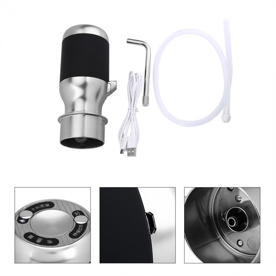 Automatisk vattenpump elektrisk pump för vatten på flaska usb laddad elektrisk vattenpump svart röd mässing färg
