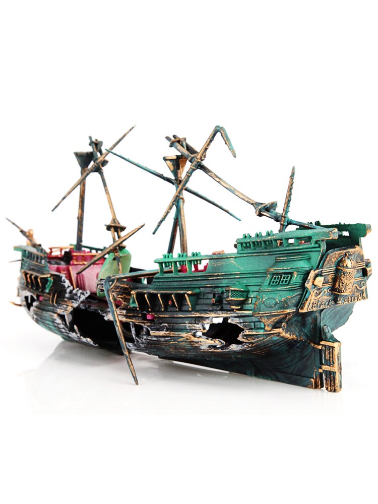 Aquarium ornament ornament gezonken schip aquarium decoratie zeilboot torpedobootjager aquarium praktische scheepsdecoratie