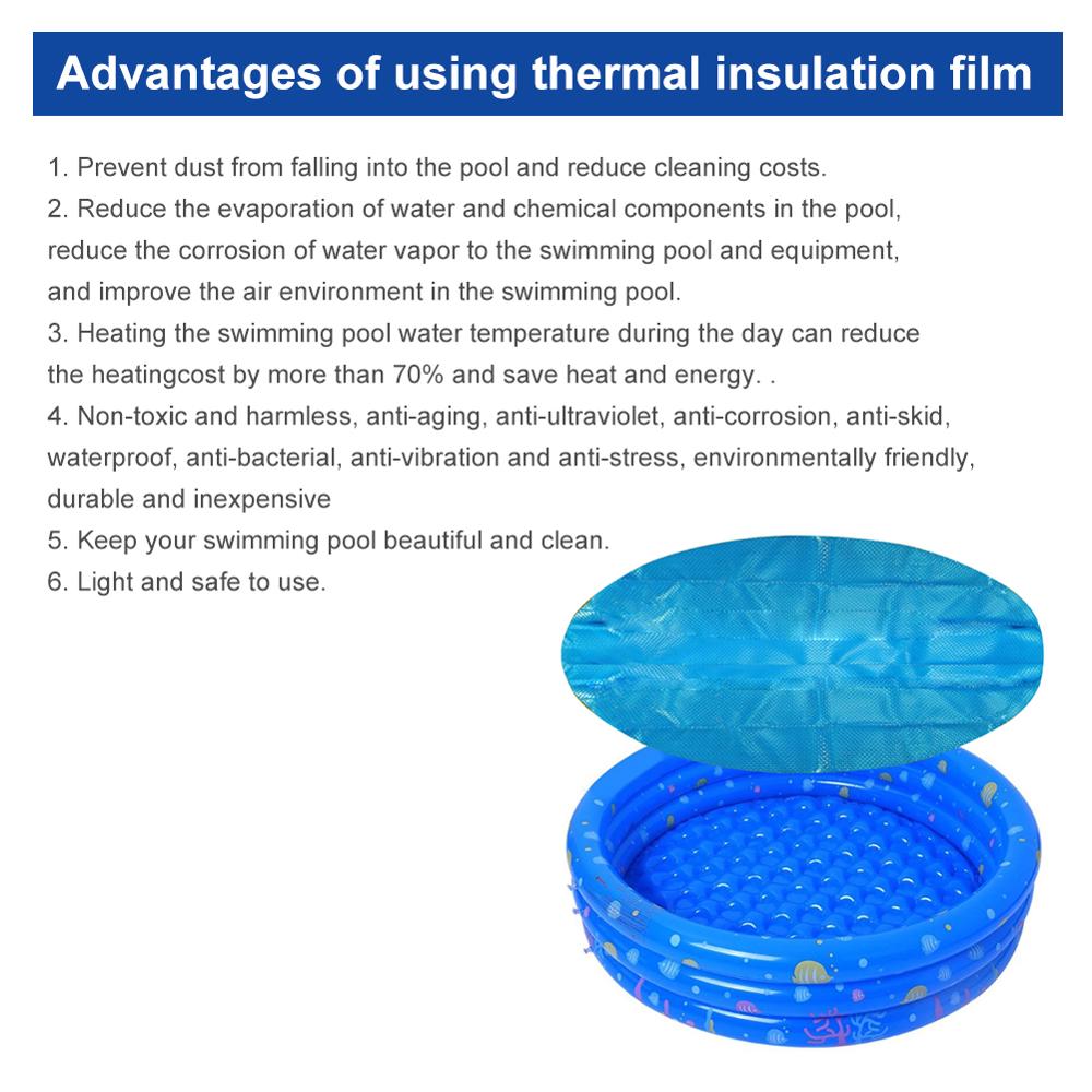 Swimming Pool Cover Dust Rainproof Pool Cover Blue Round Tarpaulin Durable For Family Garden Pools Swimming Pool Accessories