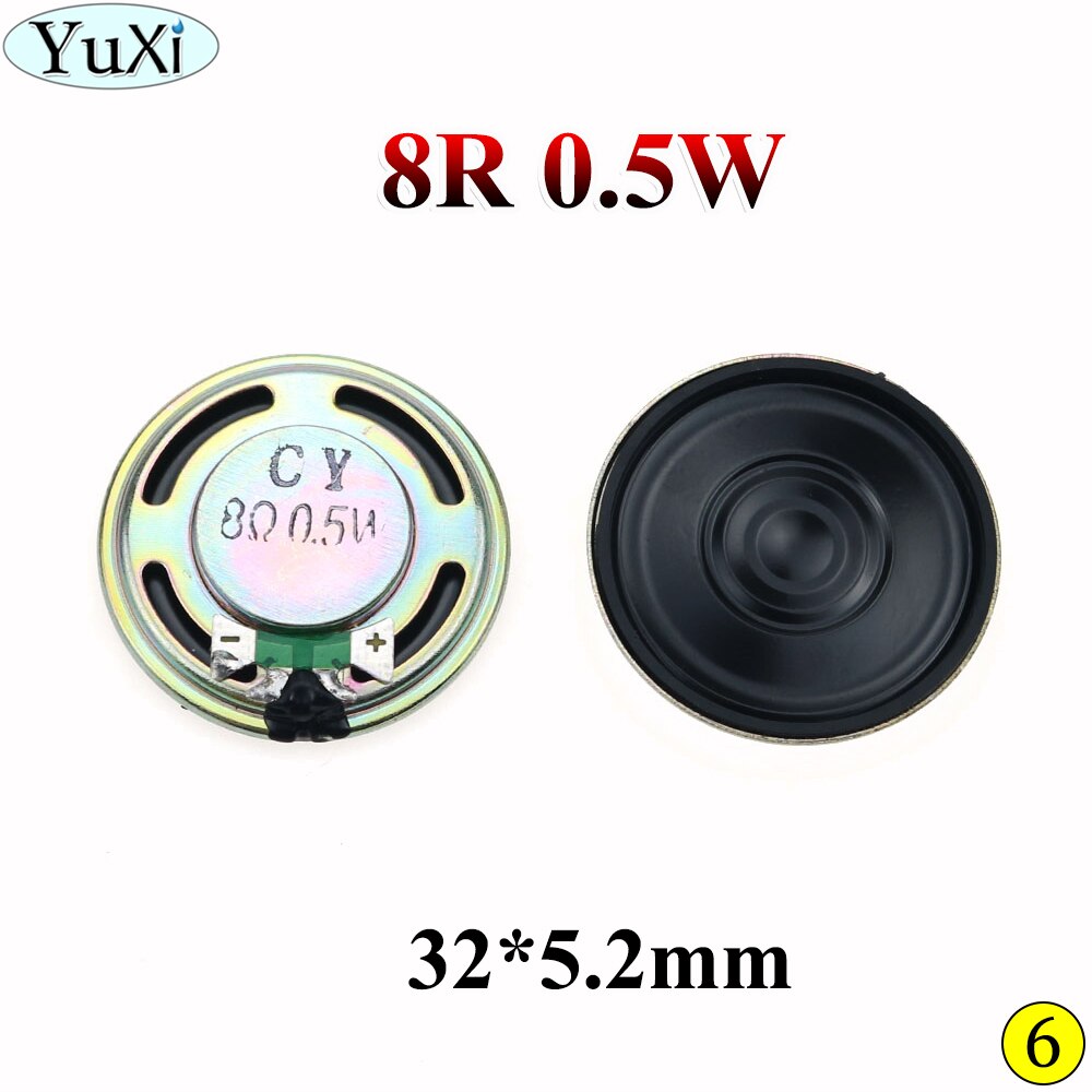 Yuxi 0.5W 8R 32R Speaker 8 Ohm Hoorn Luidspreker Diameter 20 Mm 23 Mm 26 Mm 28 Mm 30mm 32 Mm 36 Mm 40 Mm 50 Mm 4 Cm Luidspreker Luidspreker