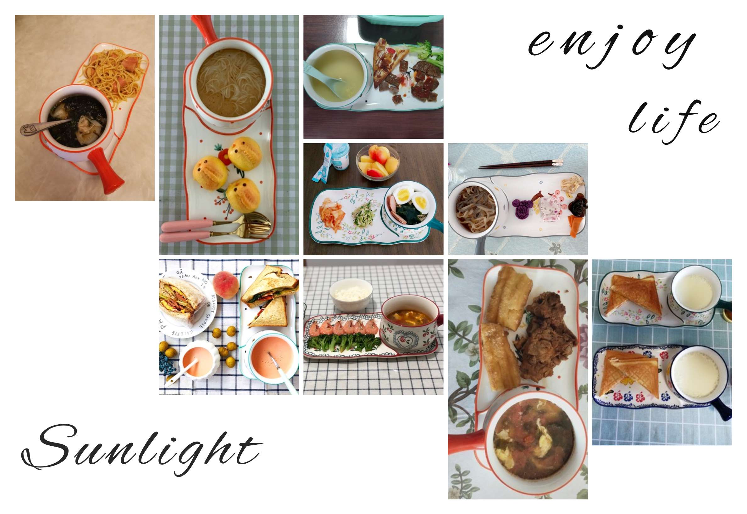 Plats de petit déjeuner créatifs avec la poignée bol en céramique ins vaisselle mignonne