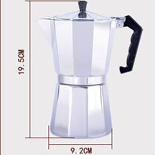 Yoholoo italialainen moka kahvipannu mokka liesi espresso kahvi kahvila perkolaattori cezve geysir latte kahvinkeitin: 300ml
