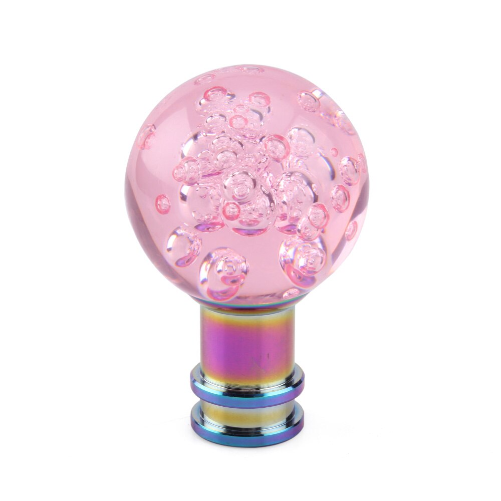 Car Manual Shift Knob Gear Shifter Head Shift Knob Stick Crystal Transparent Bubble Pink Blue White Gear Shift Knob RS-SFN081