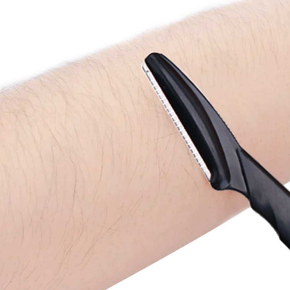 Ensemble de tondeuse à sourcils pour femmes, en acier inoxydable, épilateur Facial, Kit d'outils de beauté Portable avec bouchons de sécurité, couteau à sourcils