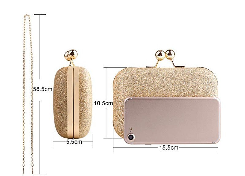 Dames Ball Ronde Hoofd Mini Pailletten Diner Chain Bag Luxe Vrouwen Hasp Handtas Mode Koppelingen Pack/E