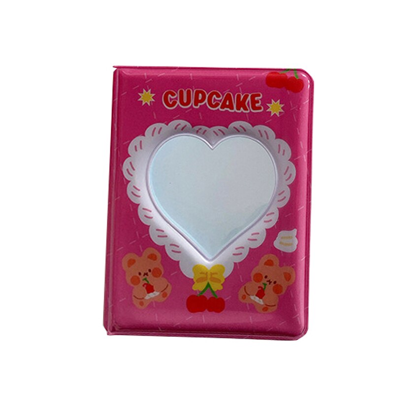 Love Heart A5 Binder Photo Album Cover Storage Album Book Cover Card Holder Sticker Small Card Storage Hollow DIY: 3 Inch 40 Cards c3