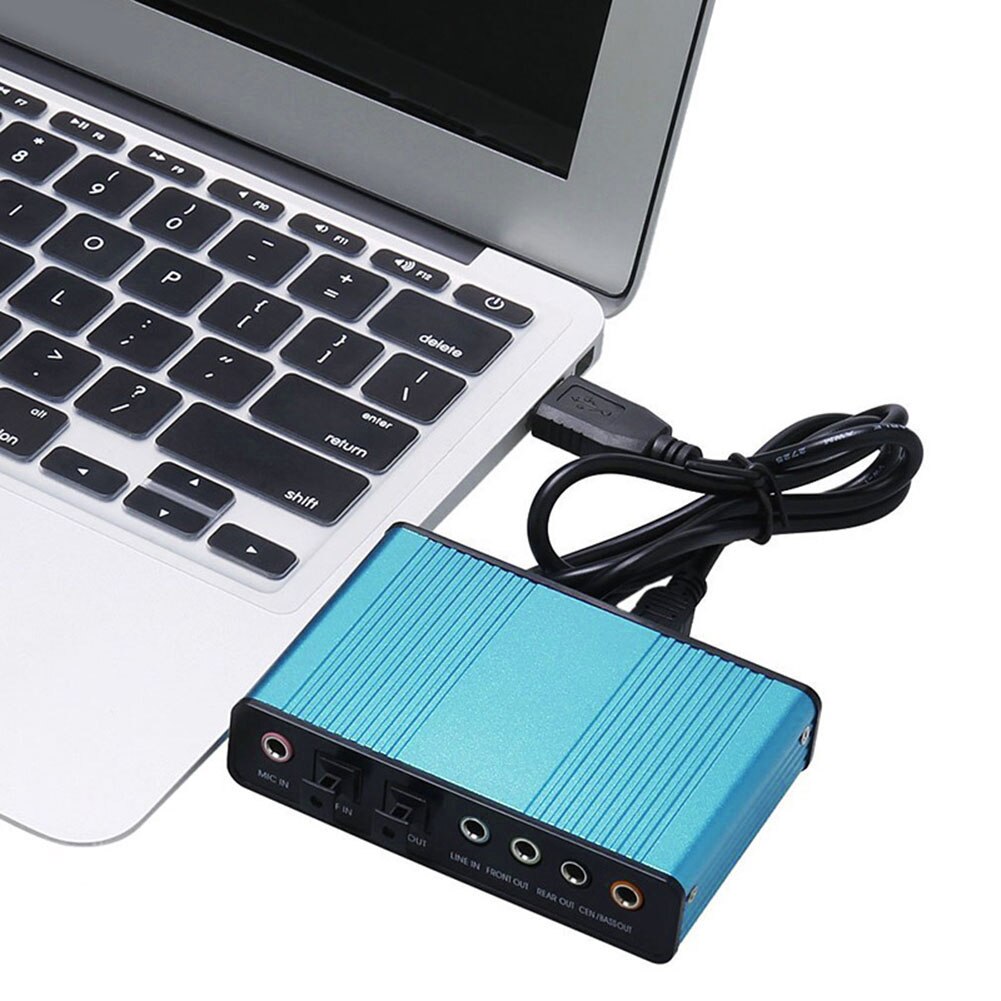 Professionelle Externe USB 2.0 Soundkarte 6 Kanal 5,1 Externe Optical Audio Soundkarte mit USB Kabel Für Notebook Computer