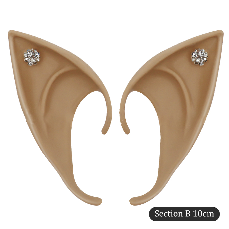 Mysterieuze Elf Oren Strass Decoratie Engel Feeën Cosplay Party Kostuum Accessoires DIY Zacht en Onschadelijk Volwassen Kinderen Speelgoed: Light Grey