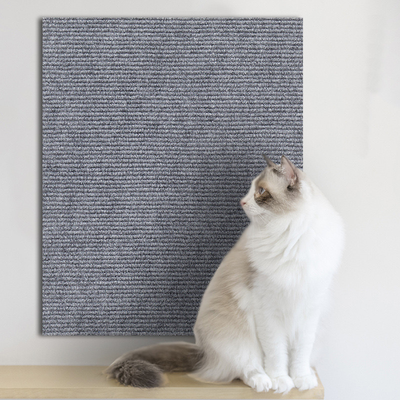 Wand selbstklebend Anti-Katzen-Kratz-Sofa DIY Katzen Kratzschutz Pfoten schärfen trimmbar Teppich Katzen Kratzbrett ﻿: M / Black