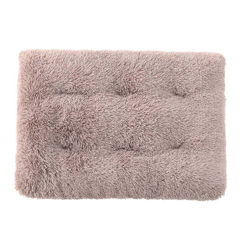 Plysch varm hund sovmatta mjuk fleece husdjursfilt avtagbar katt valpmatta kudde för små medelstora hundar: M / Rosfärg