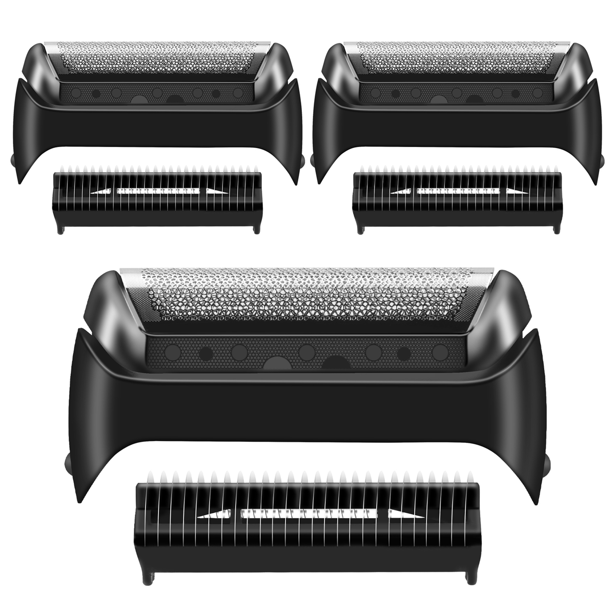 Folha e lâmina de barbear 3PCS para cabeça de barbear Braun 20S 10B 20B 1000 Series