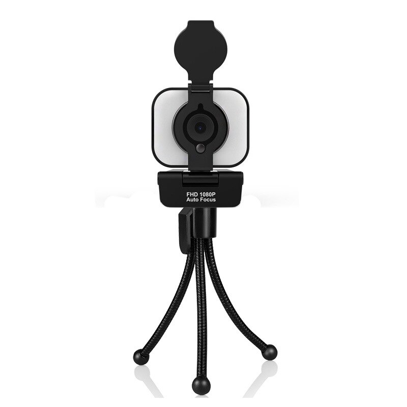 4K Webcam 1080P HD Web Camera With Mic Tripod For PC,Autofocus Fill Light Camera for Live Broadcast Video Calling Conference: 1080P with Tripod