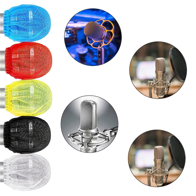 A99E-1000szt Jednorazowa osłona mikrofonu, przednia szyba mikrofonu ręcznego robić studia nagrań KTV karaoke (różne kolory)