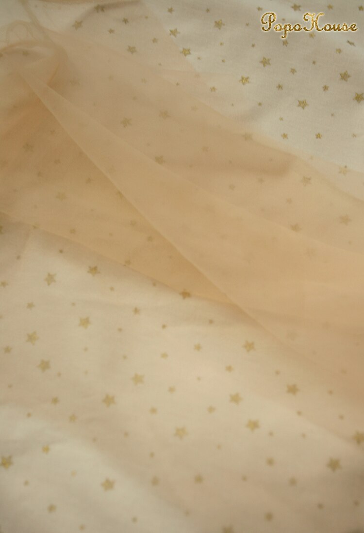 Tissu en coton Mini étoile dorée 50cm x 140cm/pièce, vêtements pour robe chemise, tissu pour rideau de marionnette, matériel fait à la main: 2
