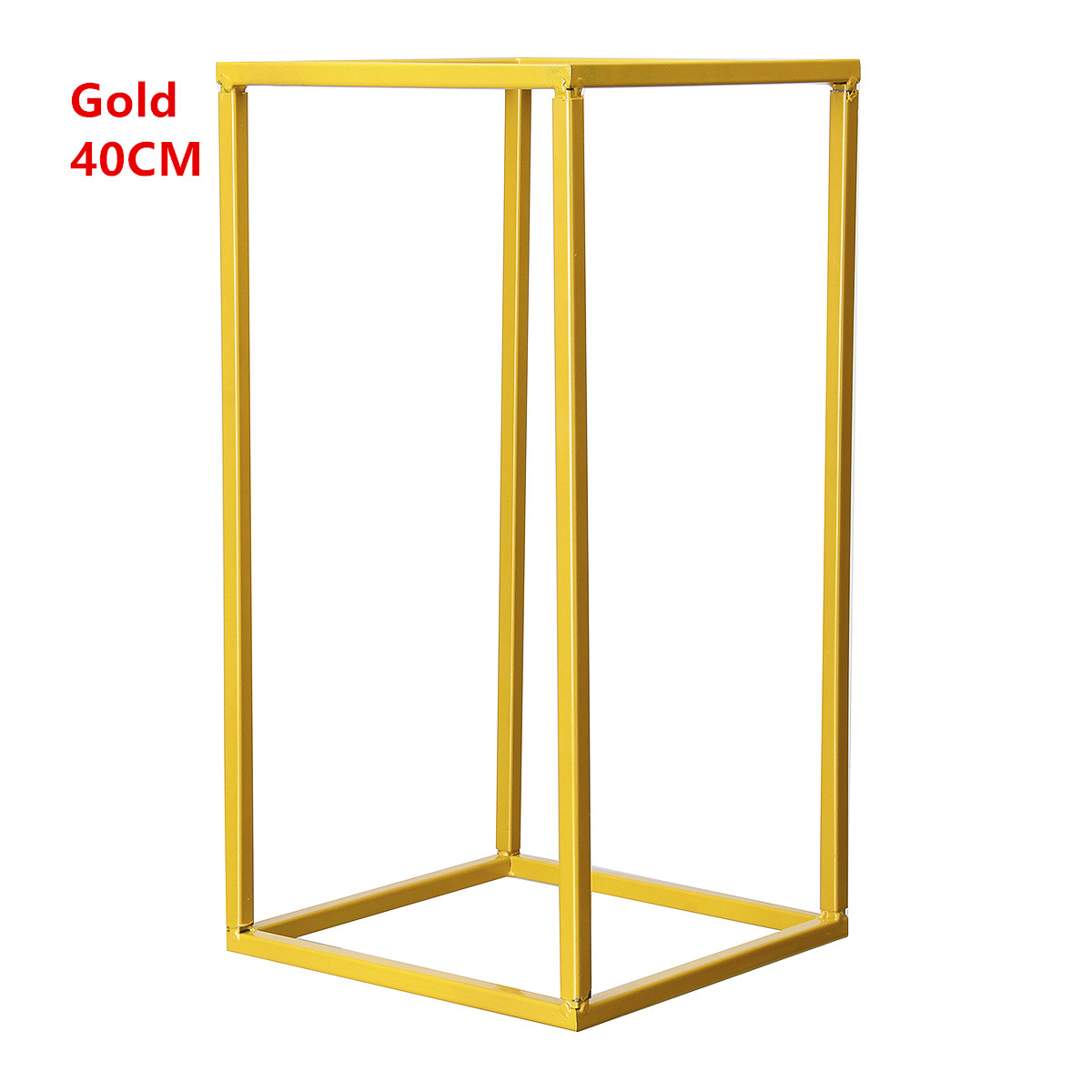 Dekoration rekvisita rostfri järn konst blomsterställ bröllop vaser kolonn stativ event golv festhållare avtagbar mittstycke: Guld 40cm