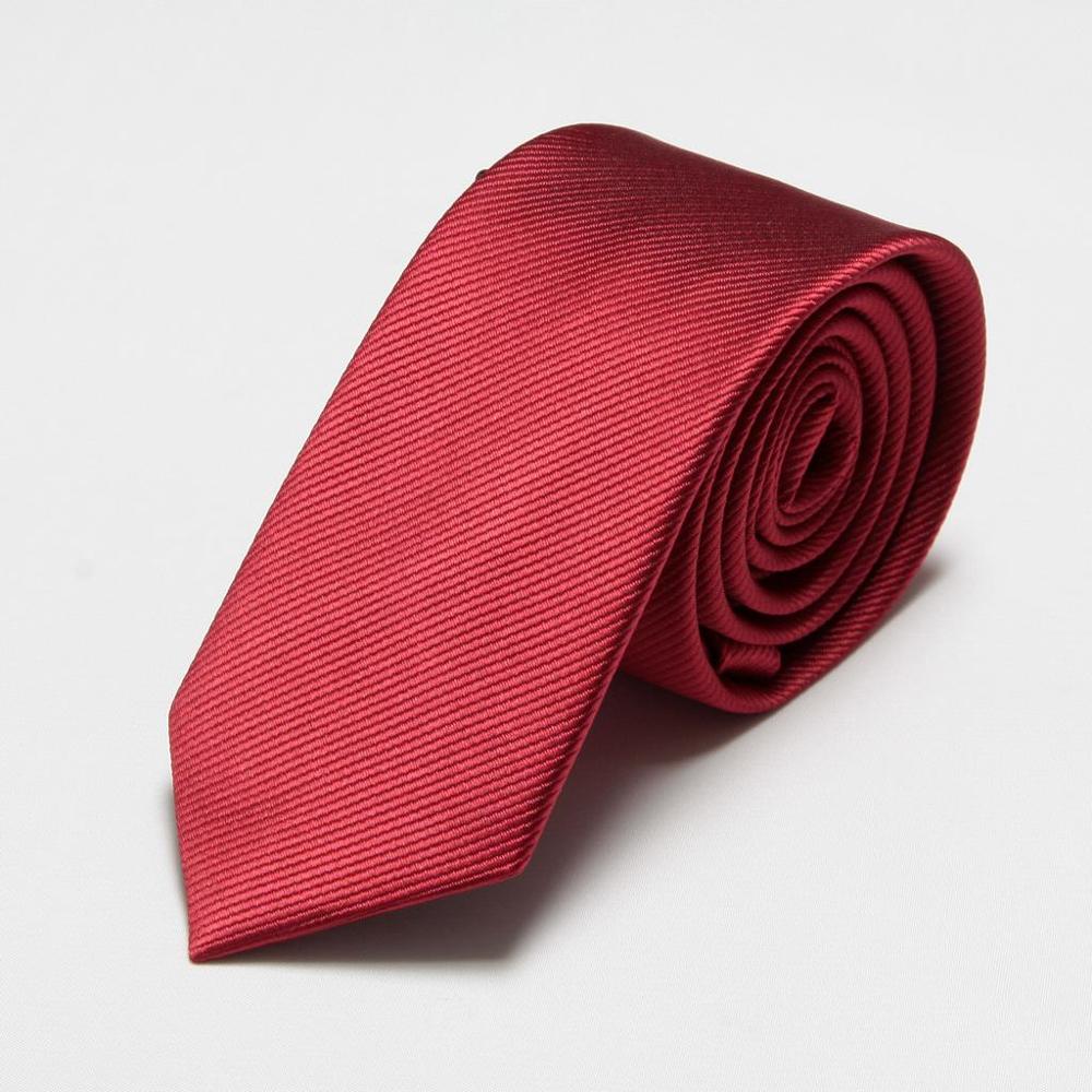 men ties novelty mens neck Slim Tie Turquoise blue neckties cravat ascot solid color wedding business: Burgundy
