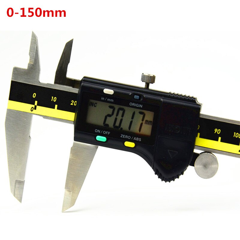 0-150mm 200mm 300mm Stainless Steel Digital Caliper Origin Mode Electronic Vernier Caliper Micrometer Digitaler Messschieber BOX: 0-150mm absolute
