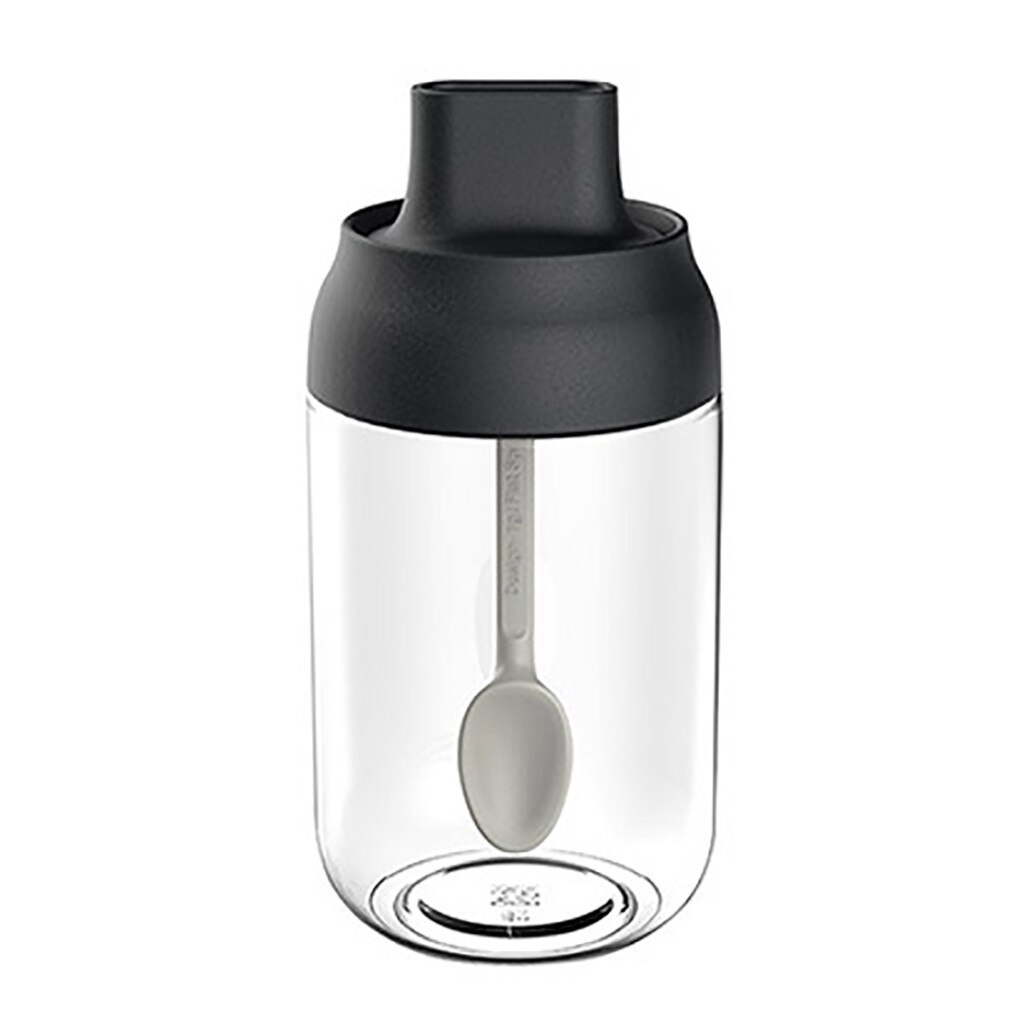 250ml Glass Airtight Jar Spice Containers Bottle Condiment Salt Pepper Seasoning Storage Bottle Spice Jars Pot With Spoon Lid#J: E