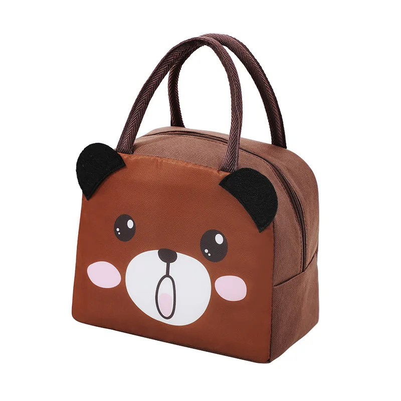 Cartoon Children's Lunch Bag Thermal Insulation Aluminum Film Waterproof Oxford Cloth Portable Lunch Bags Tote: Clear