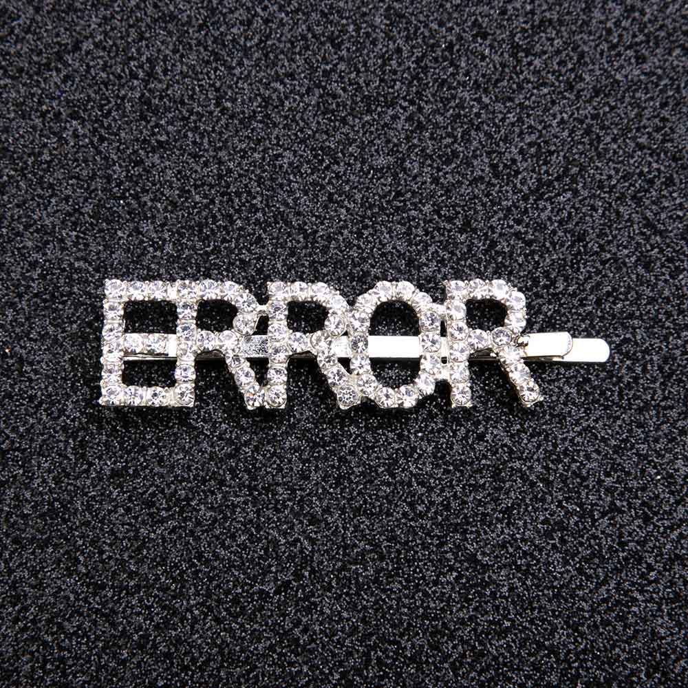 Bling glimmende strass steentjes letter haarspeldjes voor vrouwen zilveren haarspelden kristallen woorden haarspeldjes stylingtool aangepaste haaraccessoires