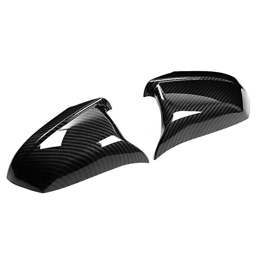 Left&Right Side Mirror Housing Cap Covers Carbon Fiber Texture Fit for BMW 5 Series F10 Rearview Mirror Cover