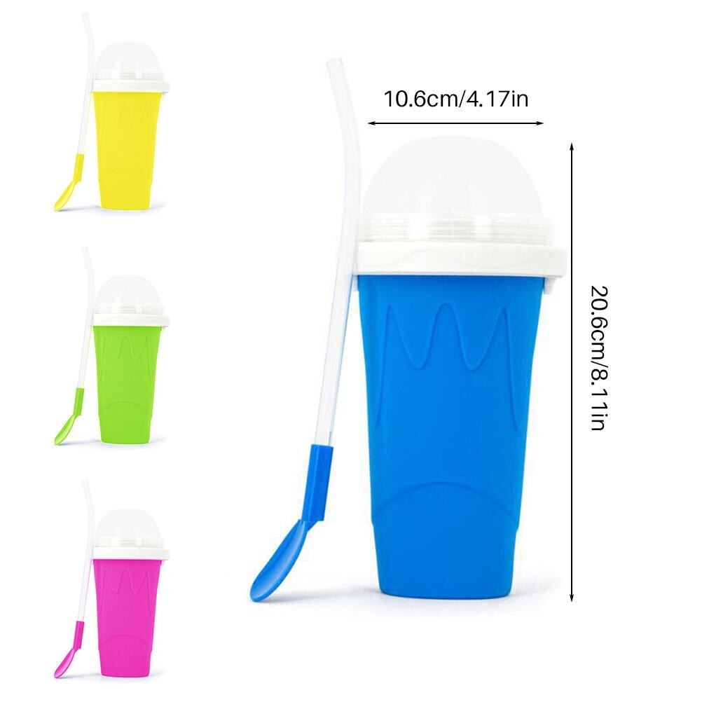 Smoothie copos 2021 diy caseiro congela bebidas copo dupla camada copos de silicone bebidas garrafa com tampa 2021 criativo colorido diy