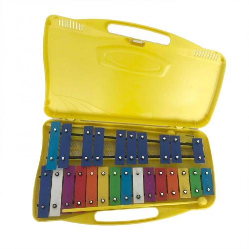 Praktische Instrumenten 25 Tones Aluminium Percussie Piano Vroege Onderwijs Kinderen Speelgoed Voorschoolse Onderwijs Kits Voor Kinderen: YELLOW