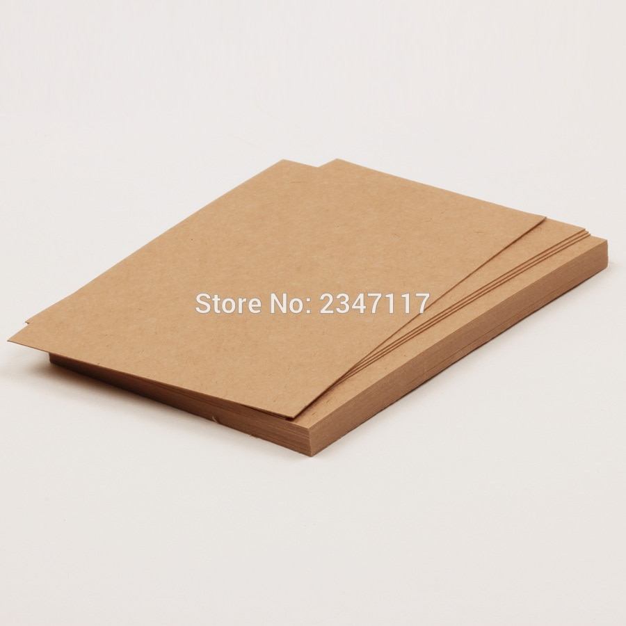 Free Ship ! 150x100mm Brown Kraft Paper Paperboard Cardboard Card Blank 24 Sheets/Lot