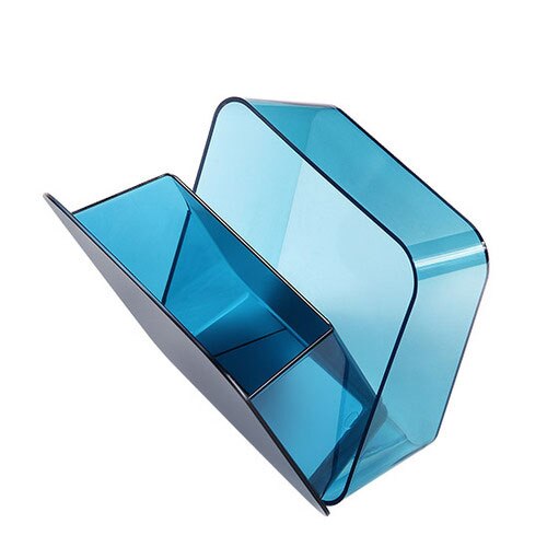 Wall Mounted Garbage Cans Bucket For Bathroom Toilet Glass Door Mounted on The Garbage Sticker Hanging Trash Can Small With Lid: Blue