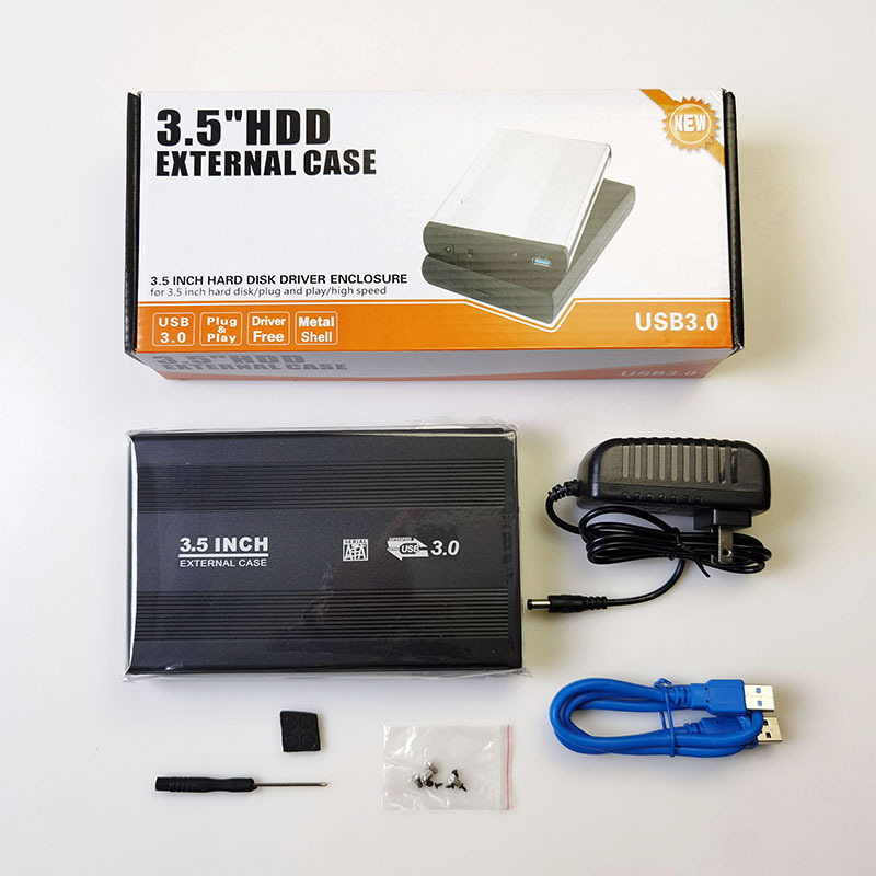 3,5 Zoll USB 3.0 SATA Externe Festplatte Festplattengehäuse Gehäuse Typ-C Externe Aufbewahrungsbox Unterstützung Festplatte
