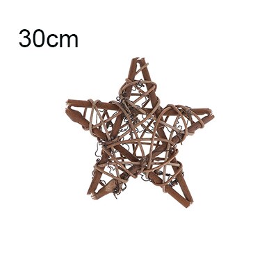 Artisanat de fête hawaïenne en rotin, Branches naturelles, guirlande, décoration de mariage, de ferme, pour une couronne en rotin, 30cm: 30cm star