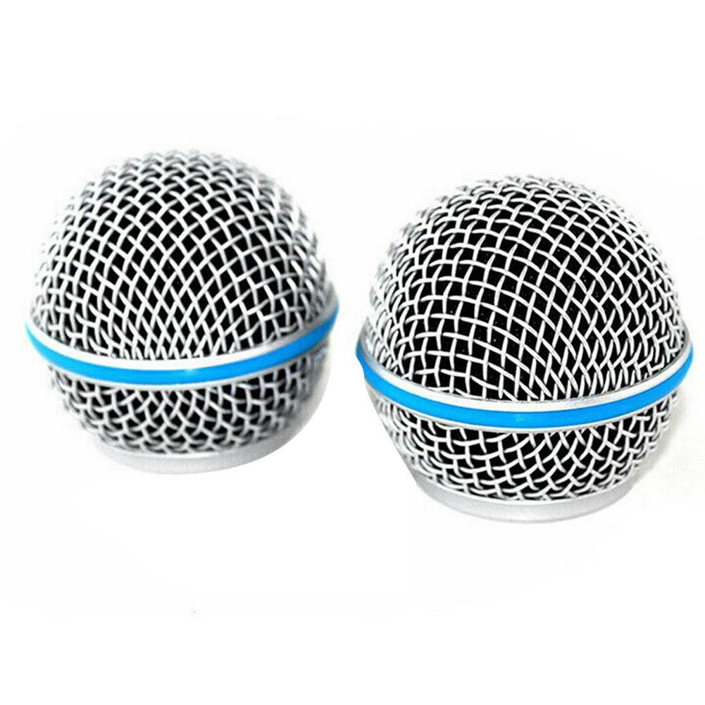 2PCS Microphone Grill Mic Grille Replacement Mic Ball Head Mesh for Beta58A SM58 Pgx24 Slx24